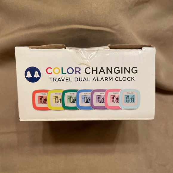 Brand New Timex Color Changing Travel Dual Alarm Clock! - Picture 2 of 6